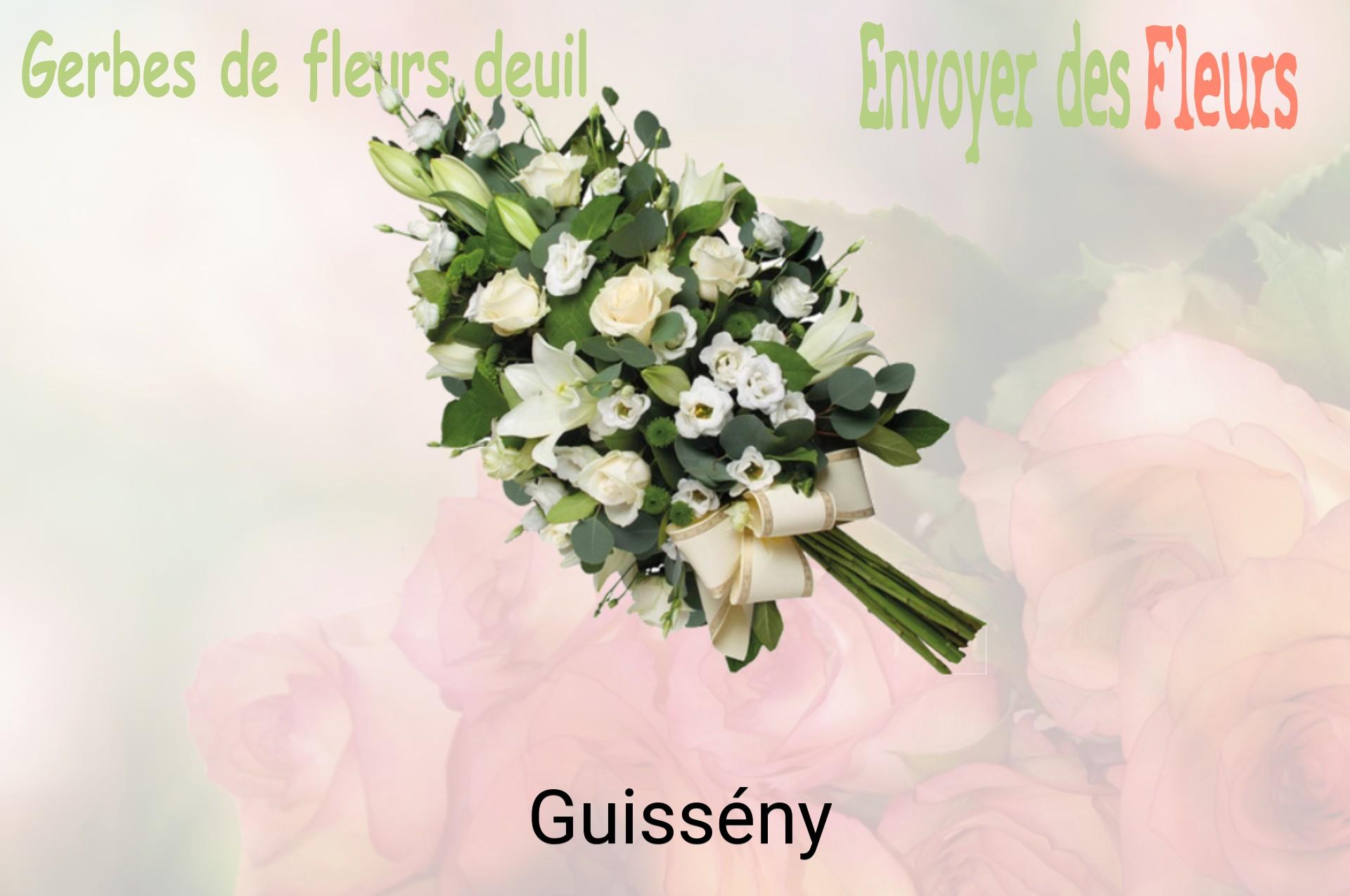 Gerbe de fleurs de deuil livrée à Guissény